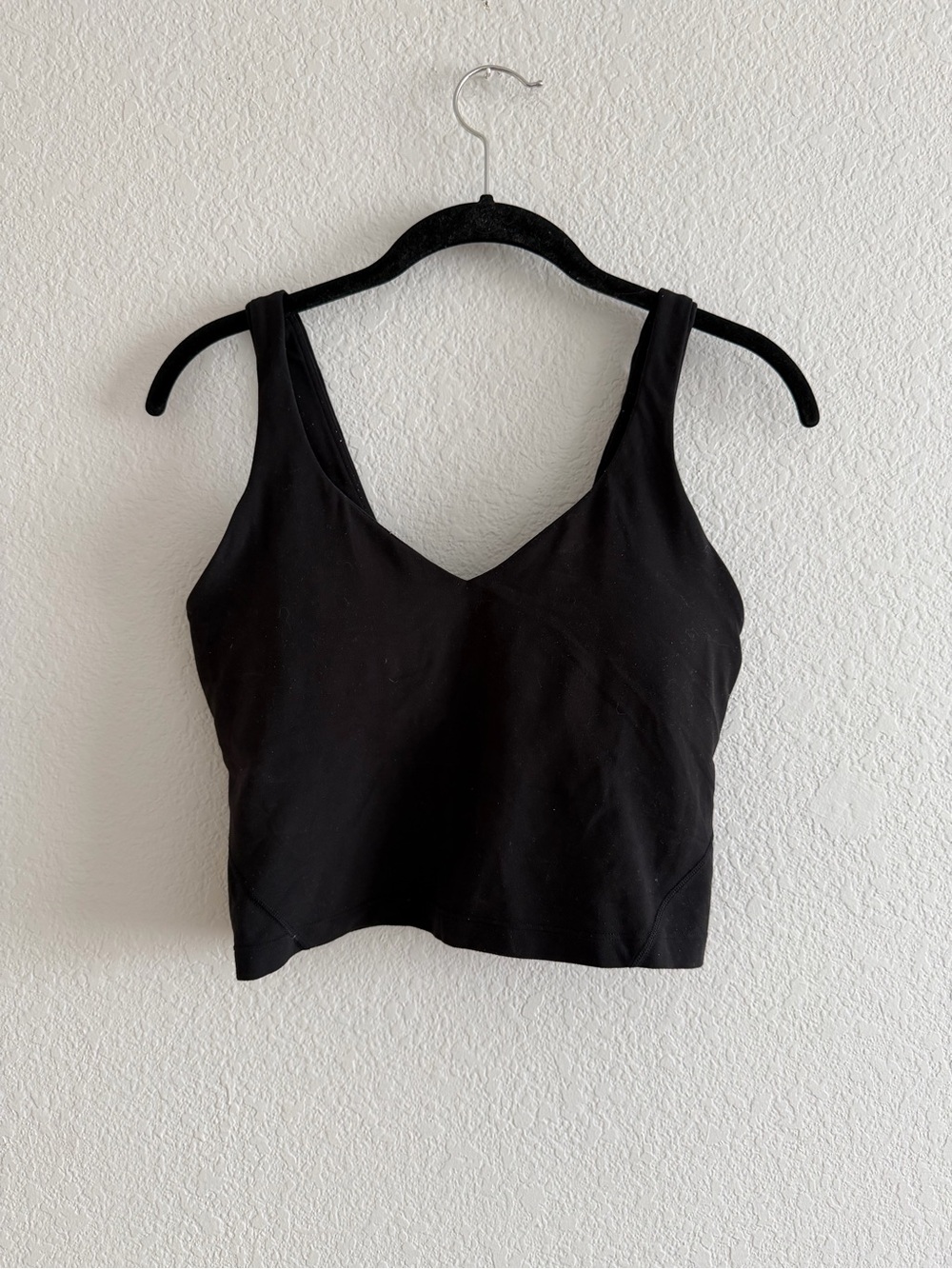 Lululemon Align Cropped Tank Top Black Size 6 Sports Bra Top
